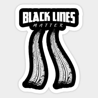 Black Lines Matter Car Burnout Skid Sticker